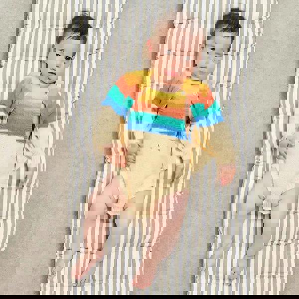 The Bonnie Mob Bubble - Rainbow Stripe Knit Romper