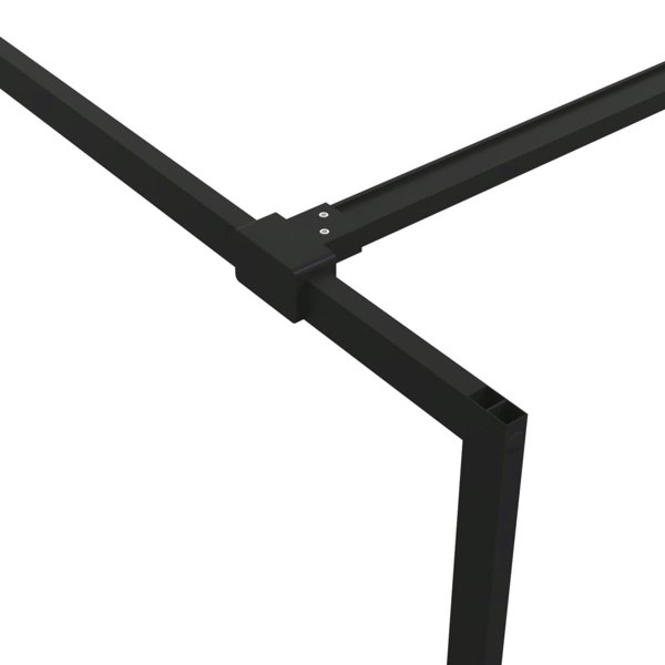 Berkfield Walk-in Shower Wall Black 80x195 cm Clear ESG Glass