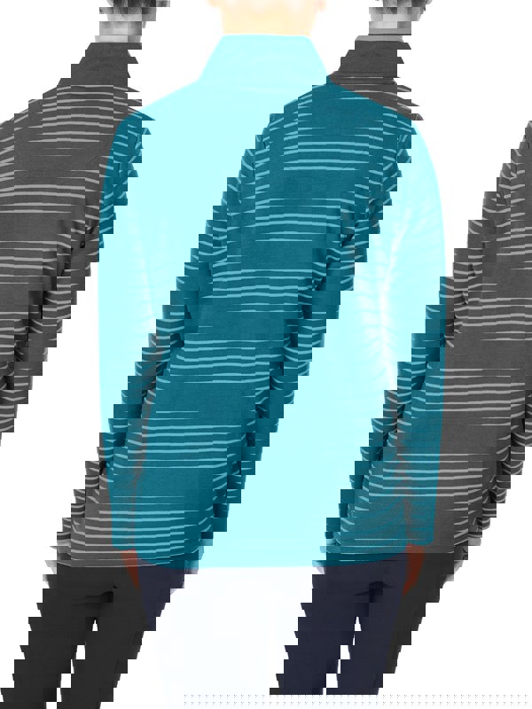 PennyPlain Striped Funnel Neck Top - Wedgewood