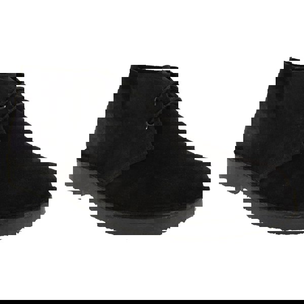 Roamers Men's Real Suede Round Toe Unlined Desert Boots - Black