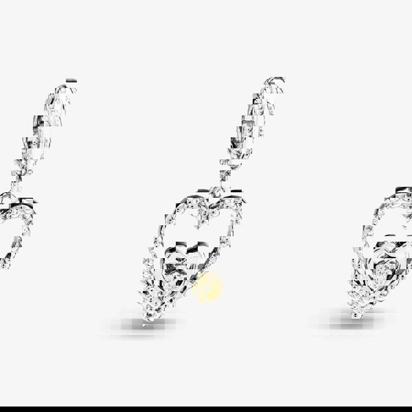 Rosa Lea August Birthstone Heart Dangle Charm AM-2THB004204-Light Yellow