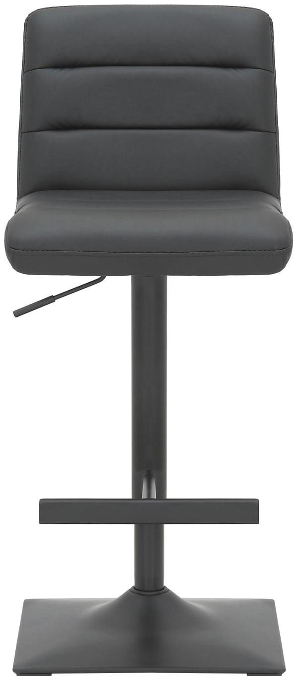 Lamboro Luscious Kitchen Bar Stool, Matt Black Footrest & Base, Height Adjustable Swivel Gas Lift, Breakfast Bar & Home Barstool, Black