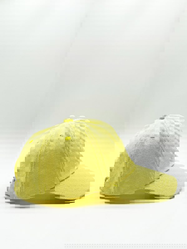 SVNX SHAY Cotton baseball cap with 'ying yang' embroidery in lemon yellow