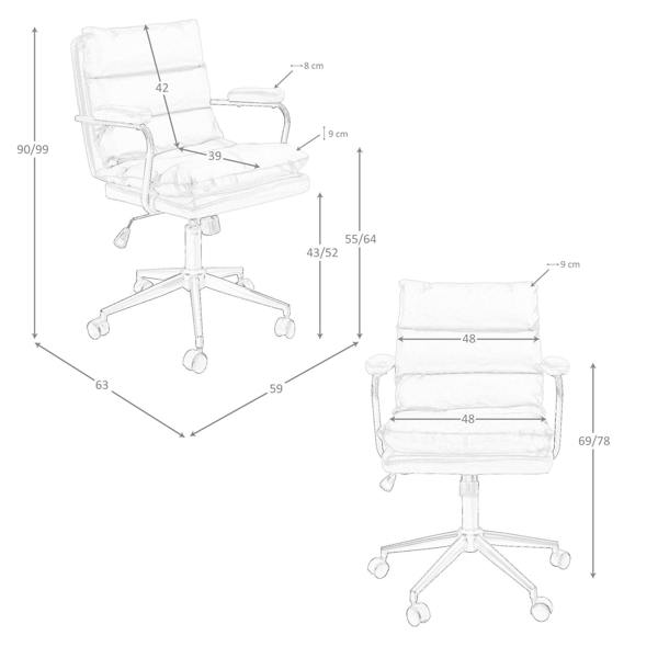 Angel Cerdá Office swivel chair grey fabric 4155