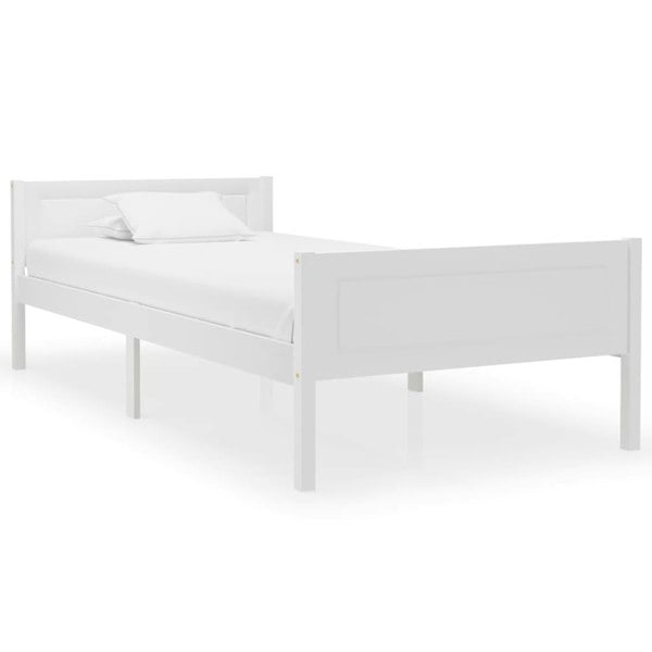 Berkfield Bed Frame Solid Pinewood White 90x200 cm