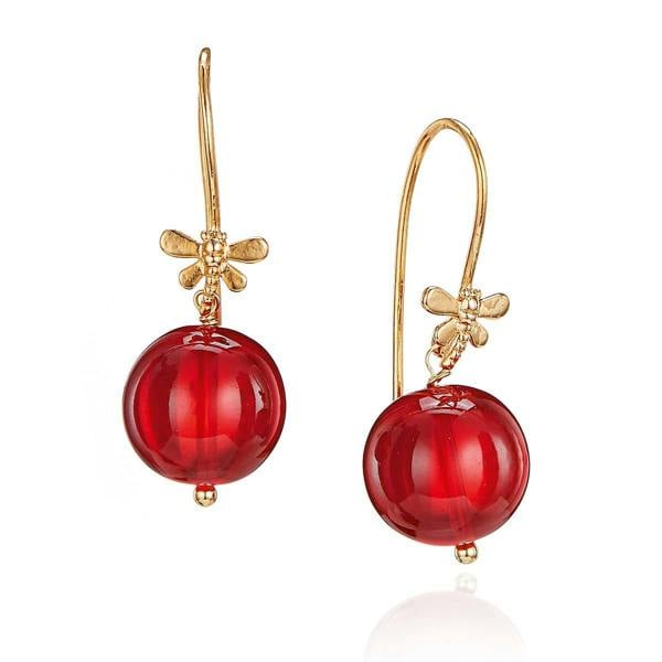 Pia Joy Takes Flight Carnelian Dragonfly Earrings