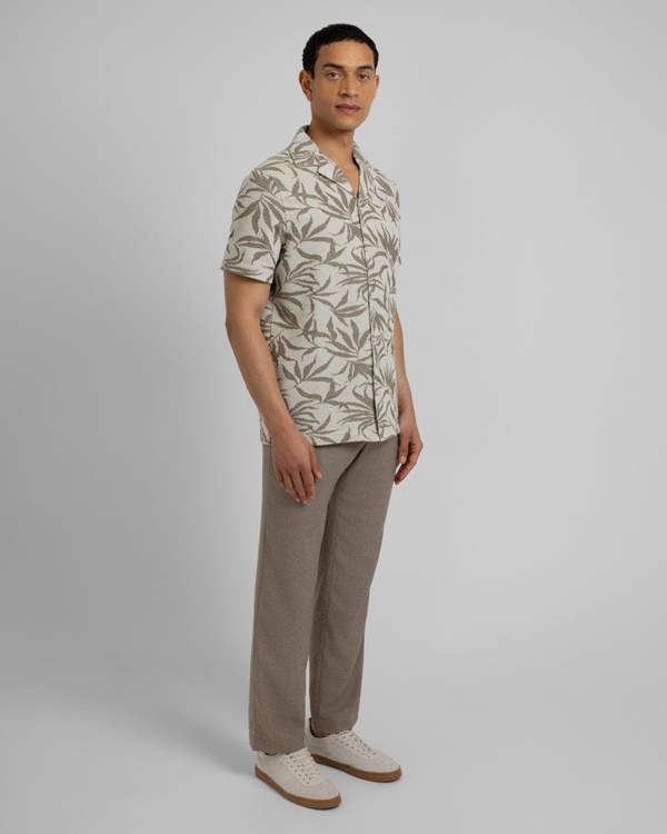 Steel & Jelly Oval - Leaf Jacquard Short Sleeve Shirt