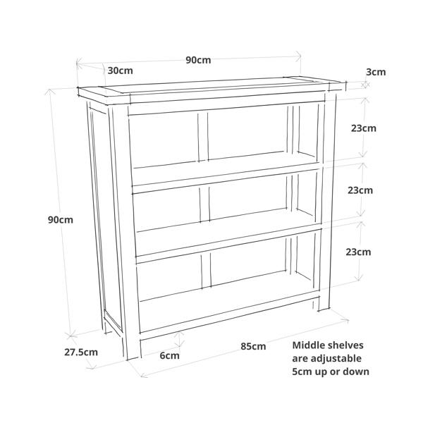 Cabinet Bits Bookcase 90x90x30cm