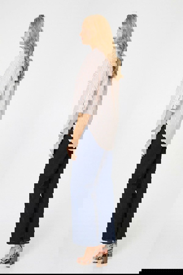 Beige | Striped Long Sleeve Shirt
