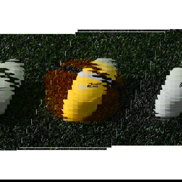40x YELLOW Near Flat Sports Pitch Markers 8.5 Inch Round Slim Cones & Carry Bag