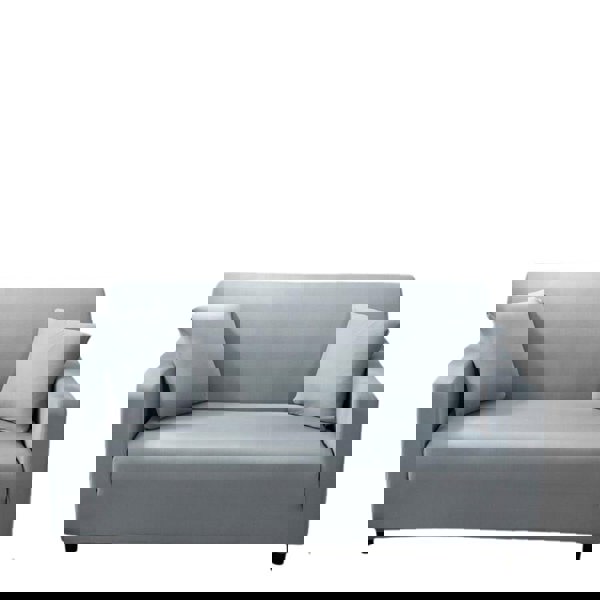 Anyhouz Anyseat 3 Seater Sofa Cover Plain Ash Grey Style and Protection For Living Room Sofa Chair Elastic Stretchable Slipcover