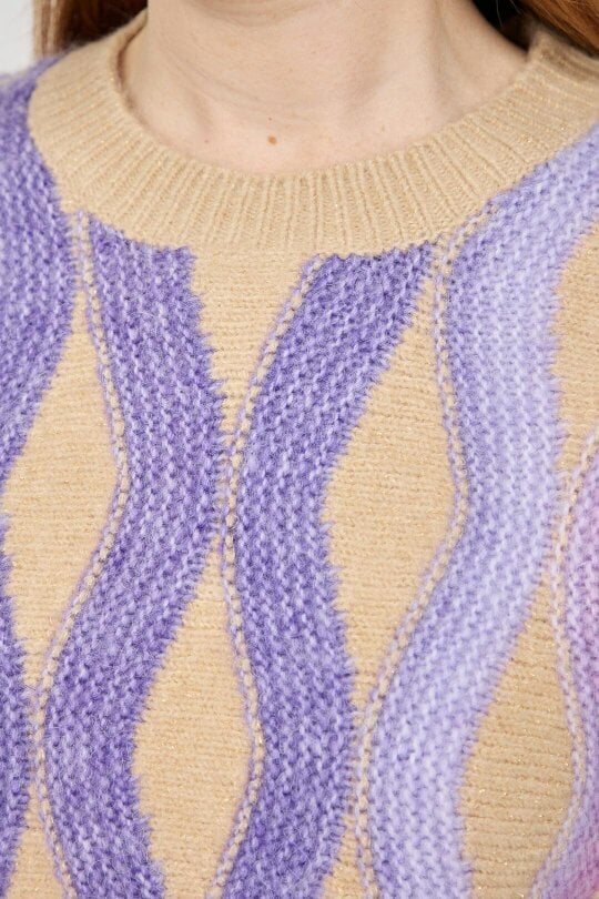 Mudflower Wavy Stitch Knit Jumper