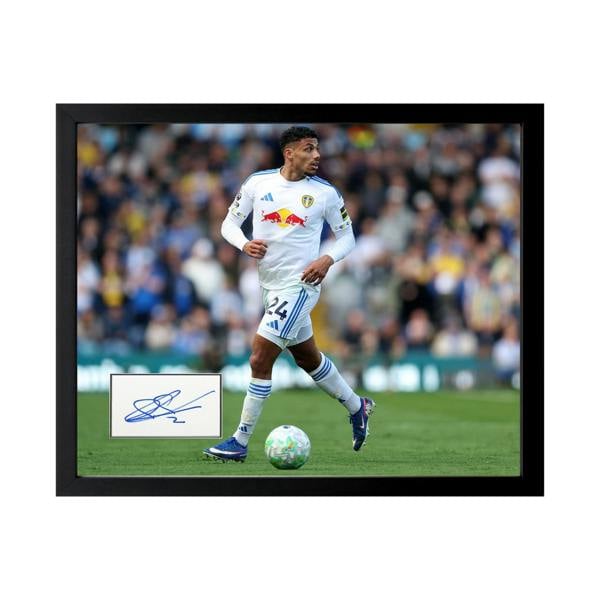 James Justin Signed Leeds United Cut Deluxe Mount Frame