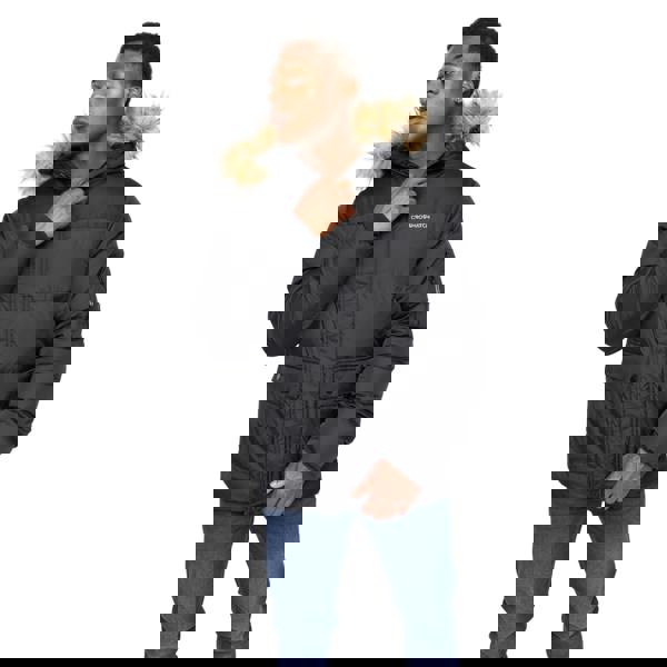 Crosshatch Mens Bentlays Hooded Jacket - Black - 