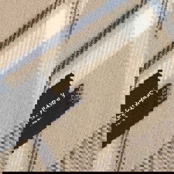 Heating & Plumbing London Evening Tales - Pure New Wool Blanket - Checkmate Latte