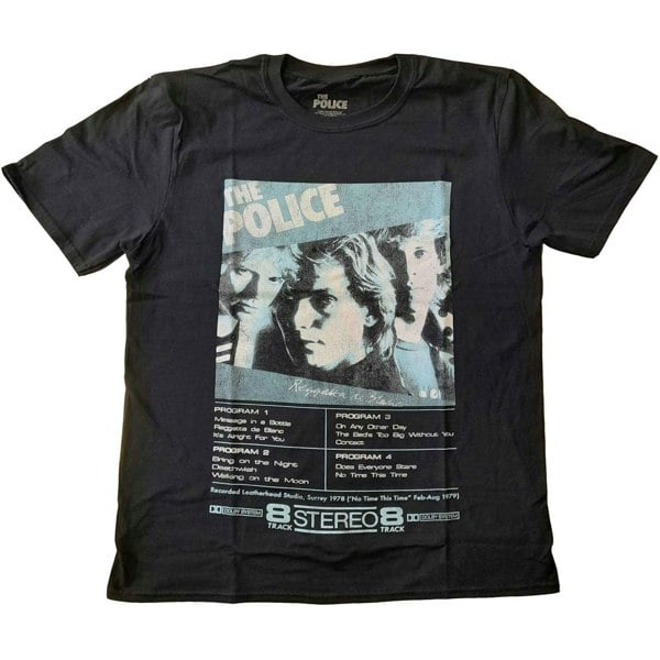The Police Unisex Adult Reggatta 8 Track Cotton T-Shirt - Black