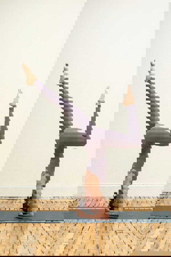 Twilight ash light brown purple seamless sculpting shaping one piece bodysuit with built in shelf bra and removable pads for yoga, pilates, gym and exercise.