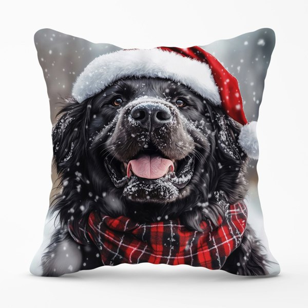 Warren Reed Christmas Newfoundland Cushion