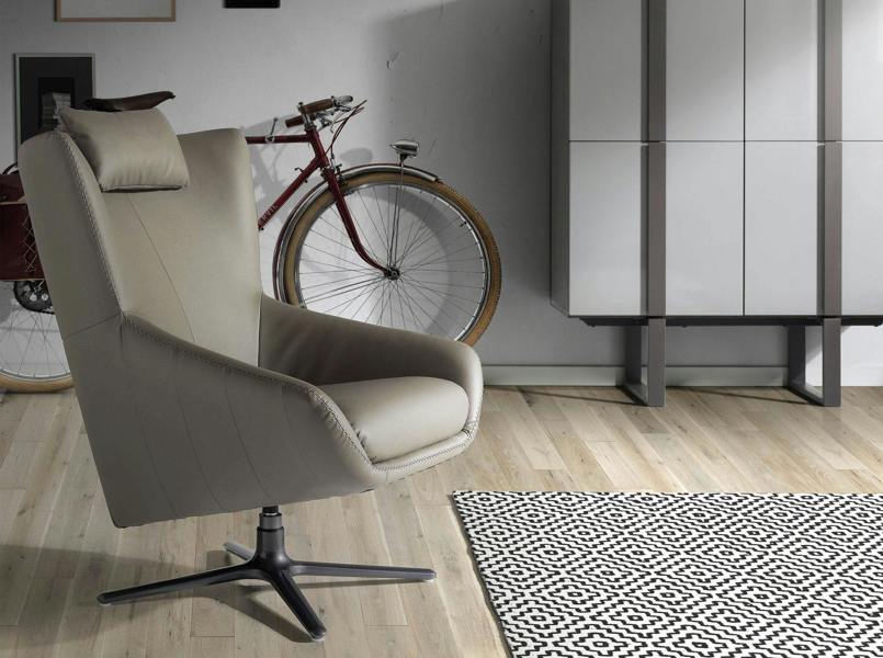 Angel Cerdá Mink Leatherette Swivel Armchair 5044