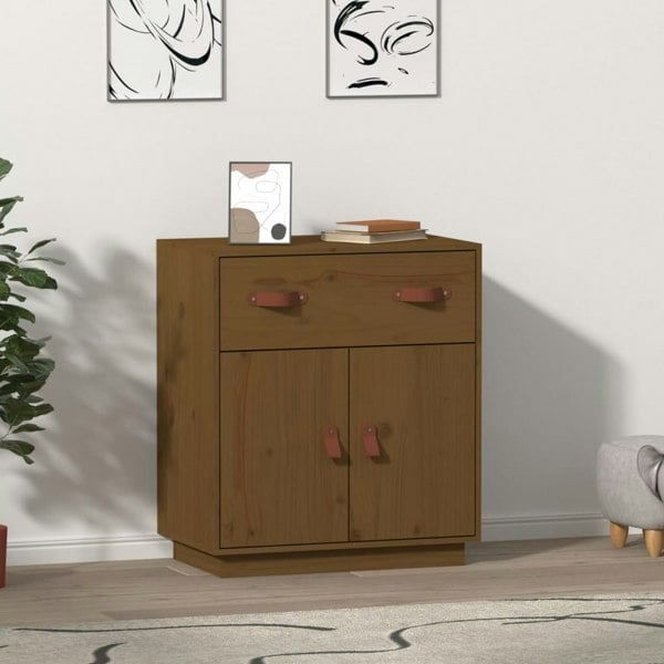 Berkfield Sideboard Honey Brown 65.5x40x75 cm Solid Wood Pine