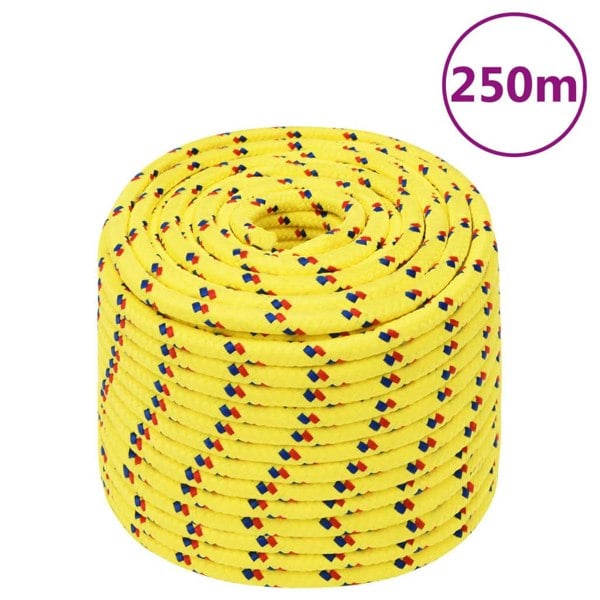 Berkfield Boat Rope Yellow 12 mm 250 m Polypropylene