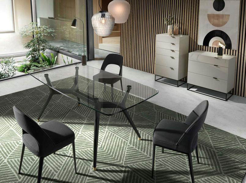 Angel Cerdá Dark Grey Fabric Chair 4023