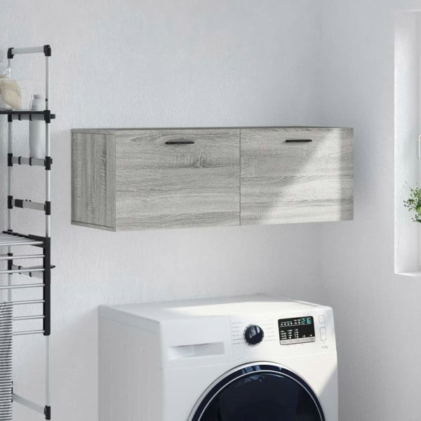 Berkfield Wall Cabinet Grey Sonoma 100x36.5x35 cm Engineered Wood