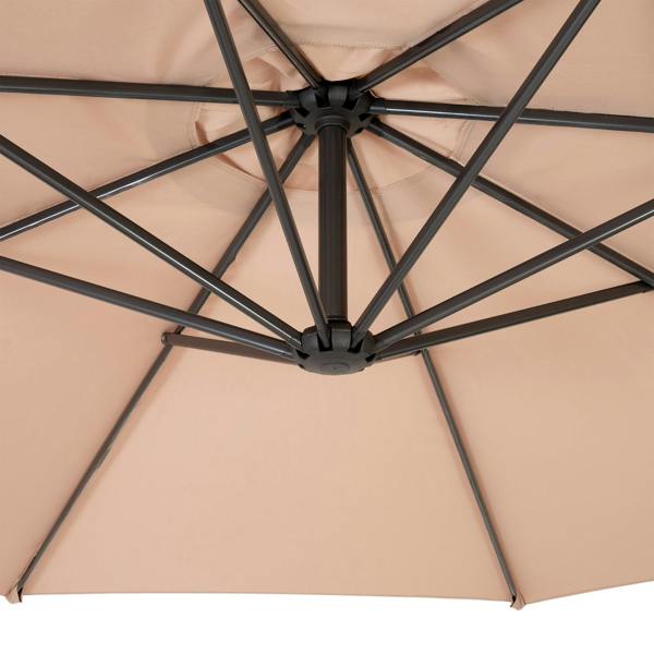 Jardi Cantilever Parasol 3m With Full Fan Base – Beige