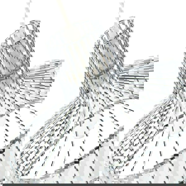 Modern Chrome Plated Easy Fit Pendant Shade with Clear Acrylic Prisms Image 5