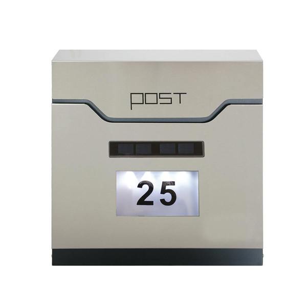 Phoenix Safe Phoenix Estilo Top Loading Letter Box MB0125KS in Stainless Steel with Key Lock
