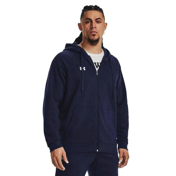 Under Armour Mens Rival Fleece Full Zip Hoodie - Midnight Navy - 