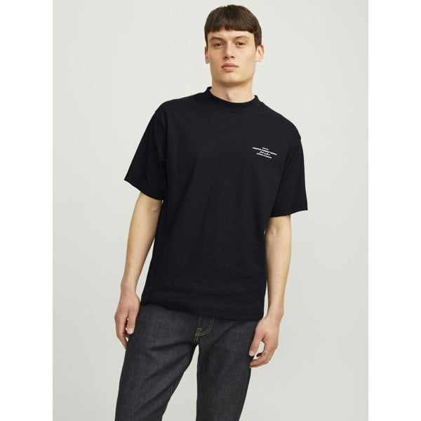 Jack & Jones Chad Branding Cotton Men's T-Shirt - Black