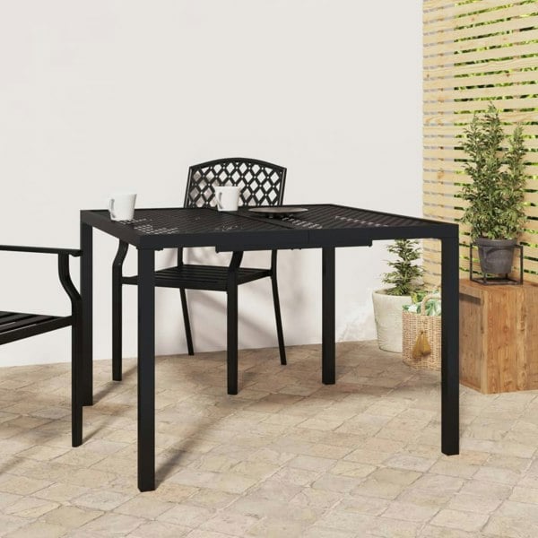 Berkfield Garden Table Anthracite 100x100x72 cm Steel
