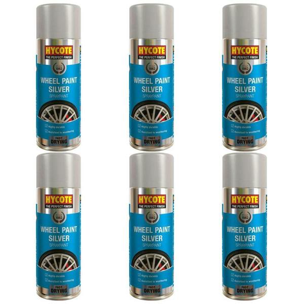 Hycote 6X Hycote Silver Wheel Spray Paint 400ml