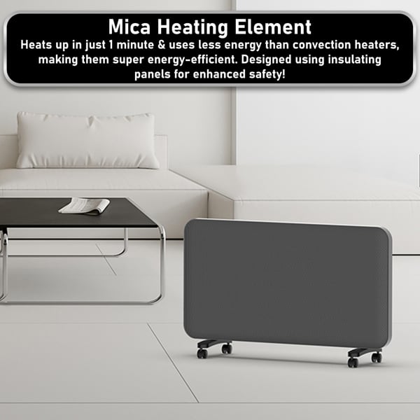Mylek Radiator Mica Panel Radiant Heater, Wifi Enabled Smart APP 2000W Electric, Triac Thermostat