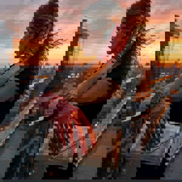 Infinity Leather Women's Leather Wool Lined Bow Knot Accent Gloves