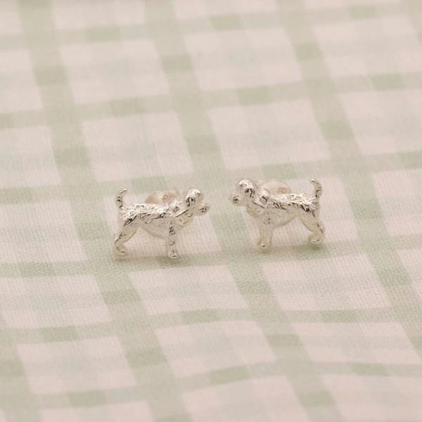 Mylee London 3D Cockapoo Silver Stud Earrings