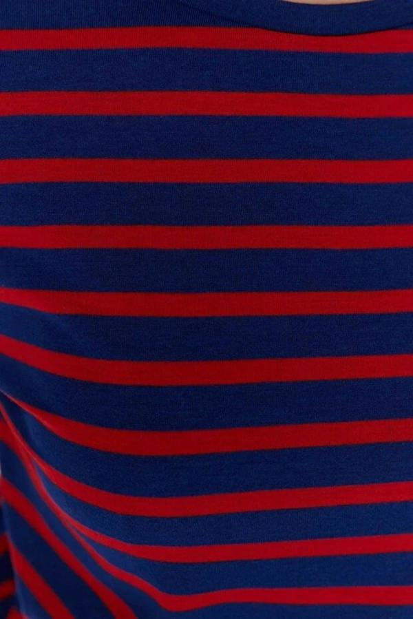 WOVCOR Striped Crew Neck Knit T-Shirt