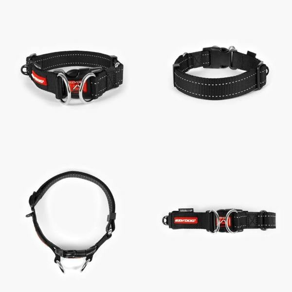 EzyDog Double Up Dog Collar in Black