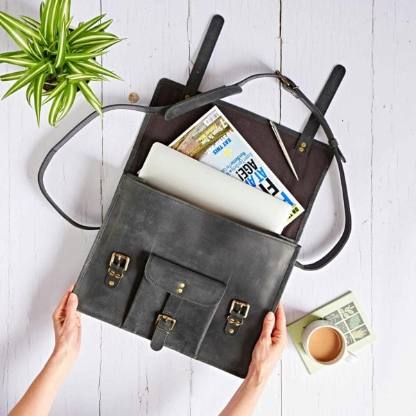 Paper High Buffalo Leather Vintage Satchel