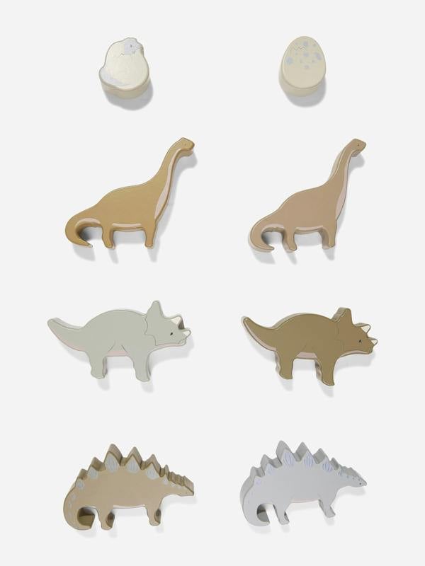 Konges Slojd Konges Sløjd Baby Boys Wooden Stackable Dino Blocks in Multicolour