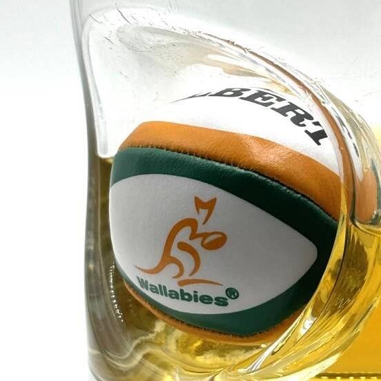 Abode Home & Gifts Personalised Rugby Ball Beer Glass
