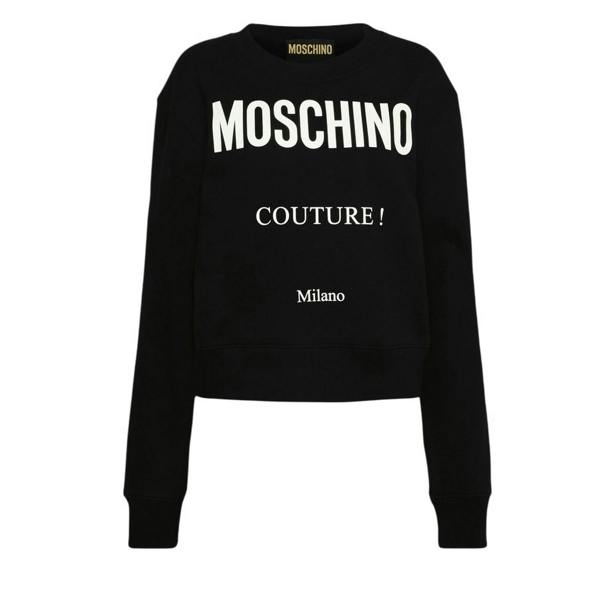 Moschino Womens Couture Milano Sweatshirt - Black