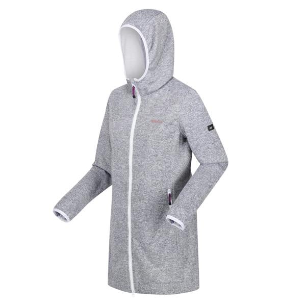 Regatta Womens/Ladies Bloomfield Marl Longline Fleece Jacket - Heather/White - 