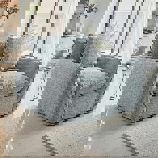 Furnishings For Less Berti Fabric Armchair Beige or Grey