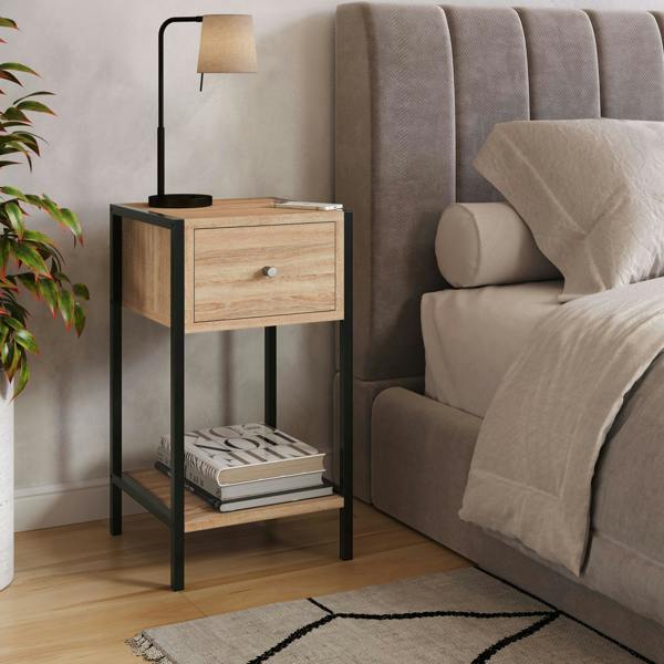 Core Products Kelly One-Drawer Compact Bedside Cabinet with Undershelf