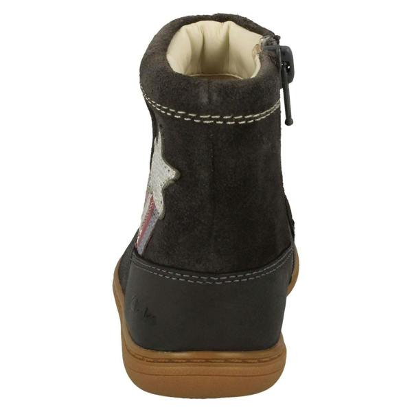 Clarks Girls Clarks Shooting Star Detailed Boots Flash Shine T