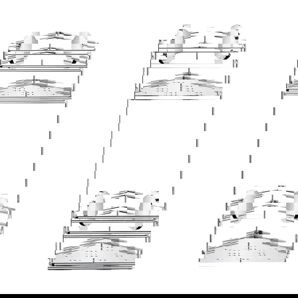 Polished chrome double corner shower basket