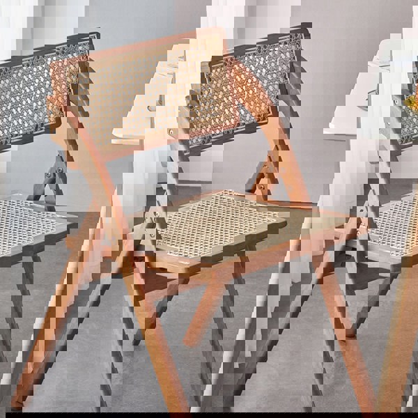 Vera Foldable Rattan Dining Chair, Rubber Wood-Rit Concept-Rit Concept