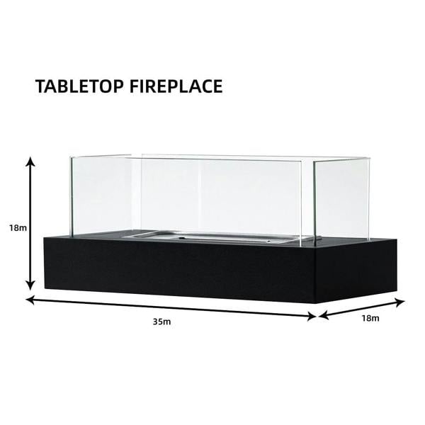 Groundlevel Tabletop Fire Pit with Pebbles